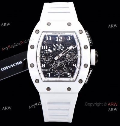 KV Factory 1:1 Best Replica Richard Mille RM011 White Ghost Limited Edition Watch